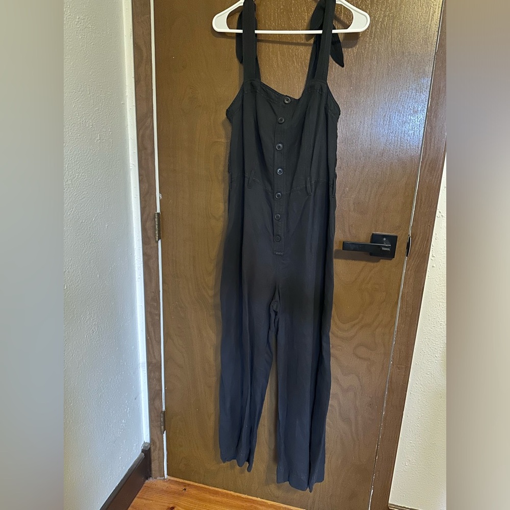Apiece Apart black jumpsuit romper size 8 wide leg